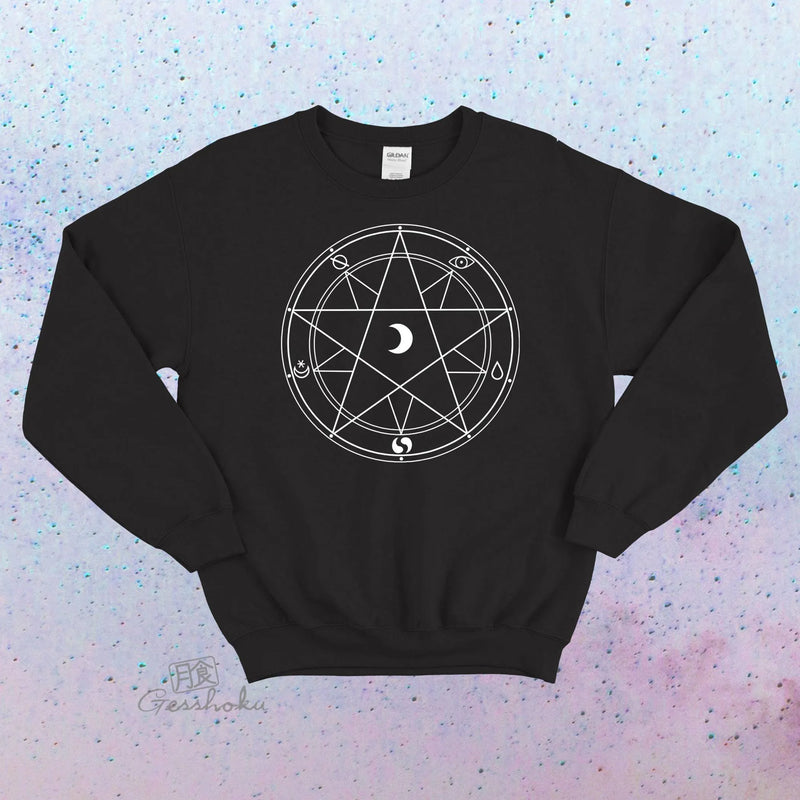 Magic Circle Crewneck Sweatshirt - Goth, Witchy, Pagan