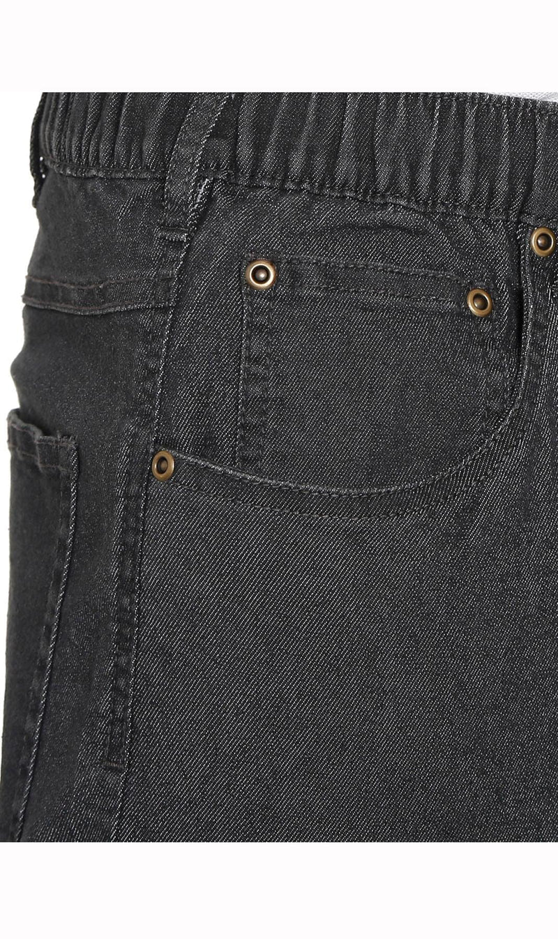 Men's Pull-On Denim and Twill Pants — Elastic Waist Easy Fit