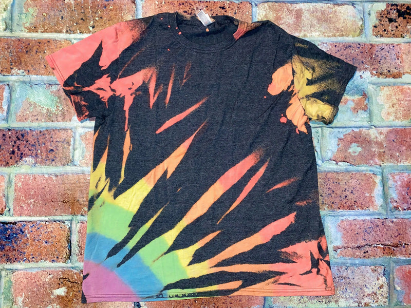 Rainbow Burst Tie Dye Blank Tee