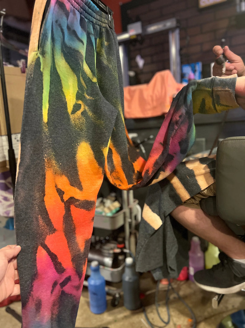 Rainbow Burst Tie Dye Joggers Blank