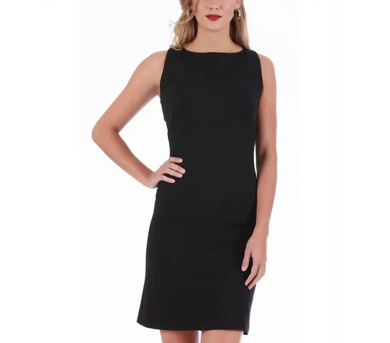InstantFigure Short Sleeveless Boatneck Dress