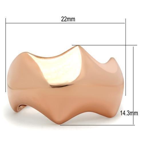 GL161 - Brass Ring IP Rose Gold(Ion Plating) Women No Stone No Stone