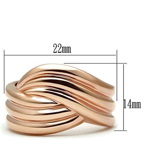 GL209 - Brass Ring IP Rose Gold(Ion Plating) Women No Stone No Stone