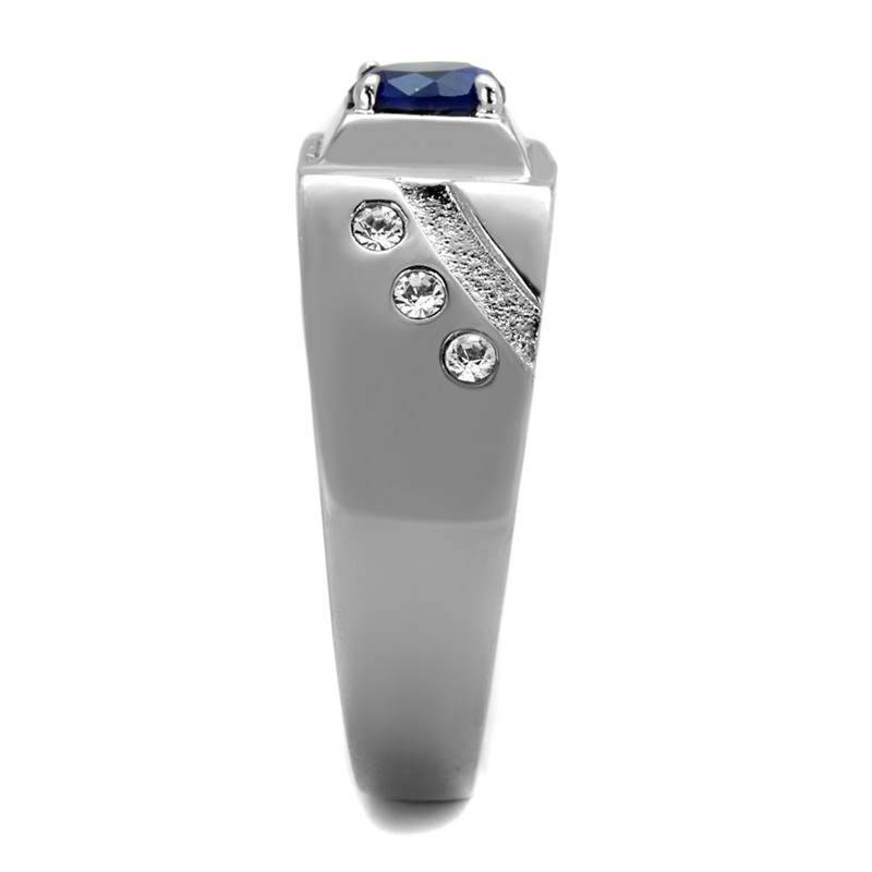 TK1929 - Stainless Steel Ring High polished (no plating) Men Synthetic Montana