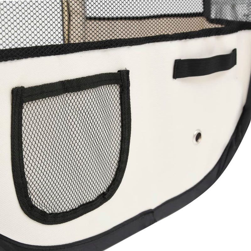 Foldable Dog Playpen with Carrying Bag Blue 43.3"x43.3"x22.8
