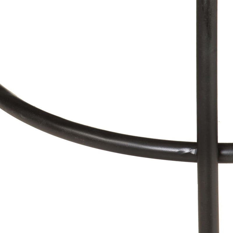 Bar Stool Set of 4 natural wood and black