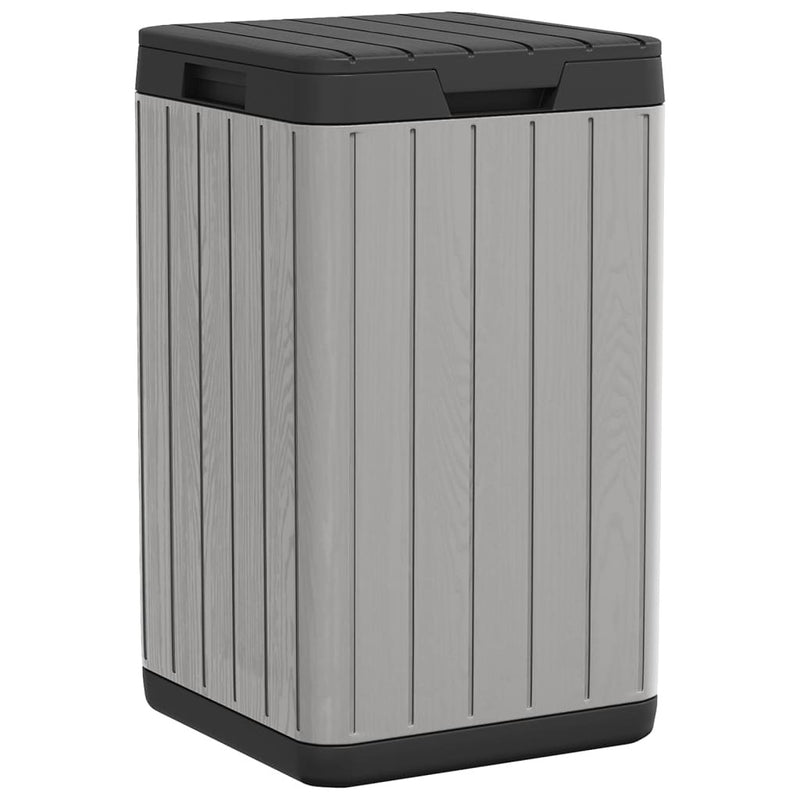 Outdoor Garbage Bin Gray 15"x15"x25.6" PP