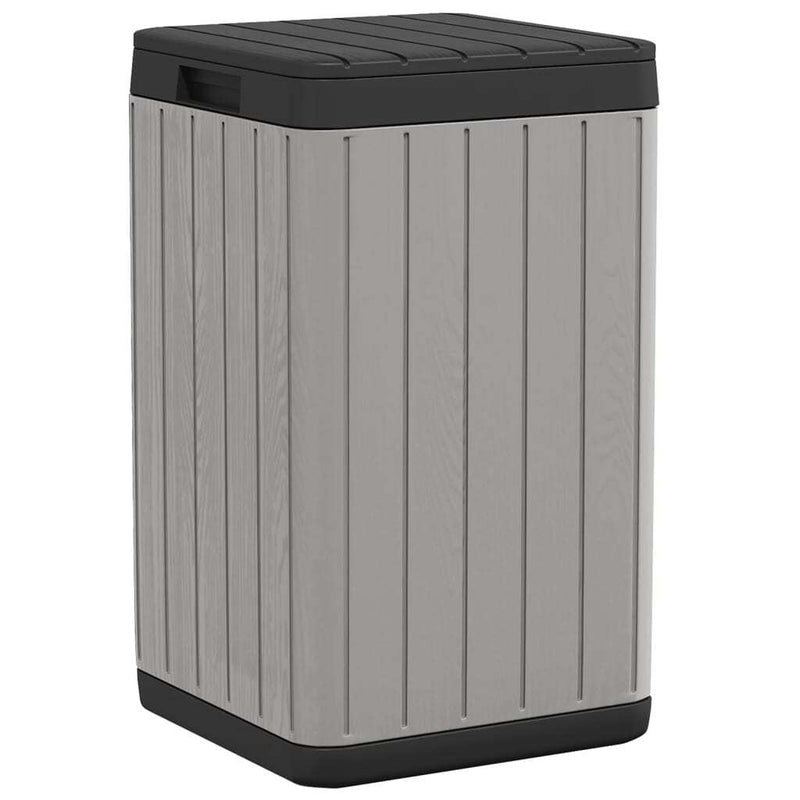 Outdoor Garbage Bin Gray 15"x15"x25.6" PP