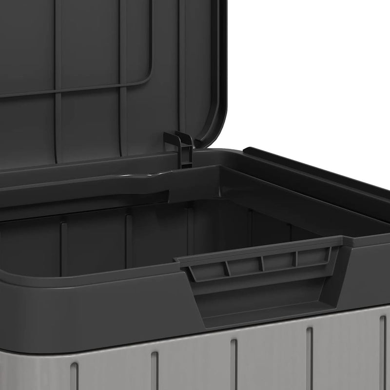 Outdoor Garbage Bin Gray 15"x15"x25.6" PP