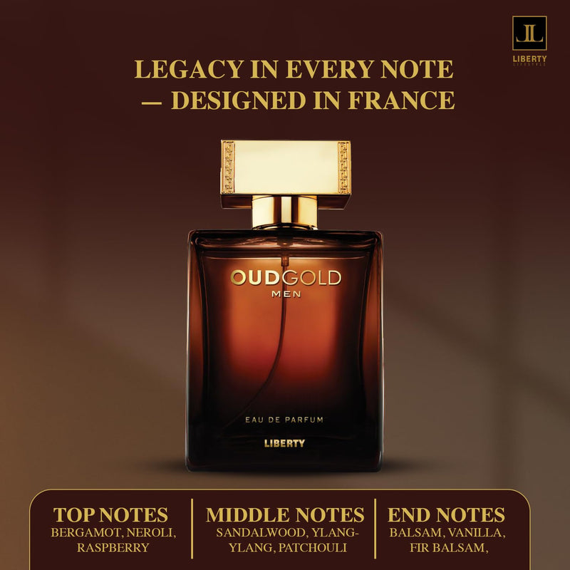 Liberty Luxury Passion Eau De Parfum for Men, Long Lasting Bold Spicy Scent Designed in France, Masculine Cologne That Draws Compliments, Perfume for mens, men's fragrances, Gift for Him 100ml 3.4Oz
