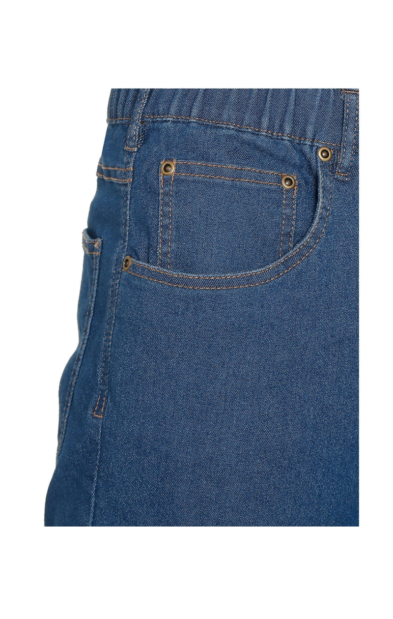 Men's Pull-On Denim and Twill Pants — Elastic Waist Easy Fit