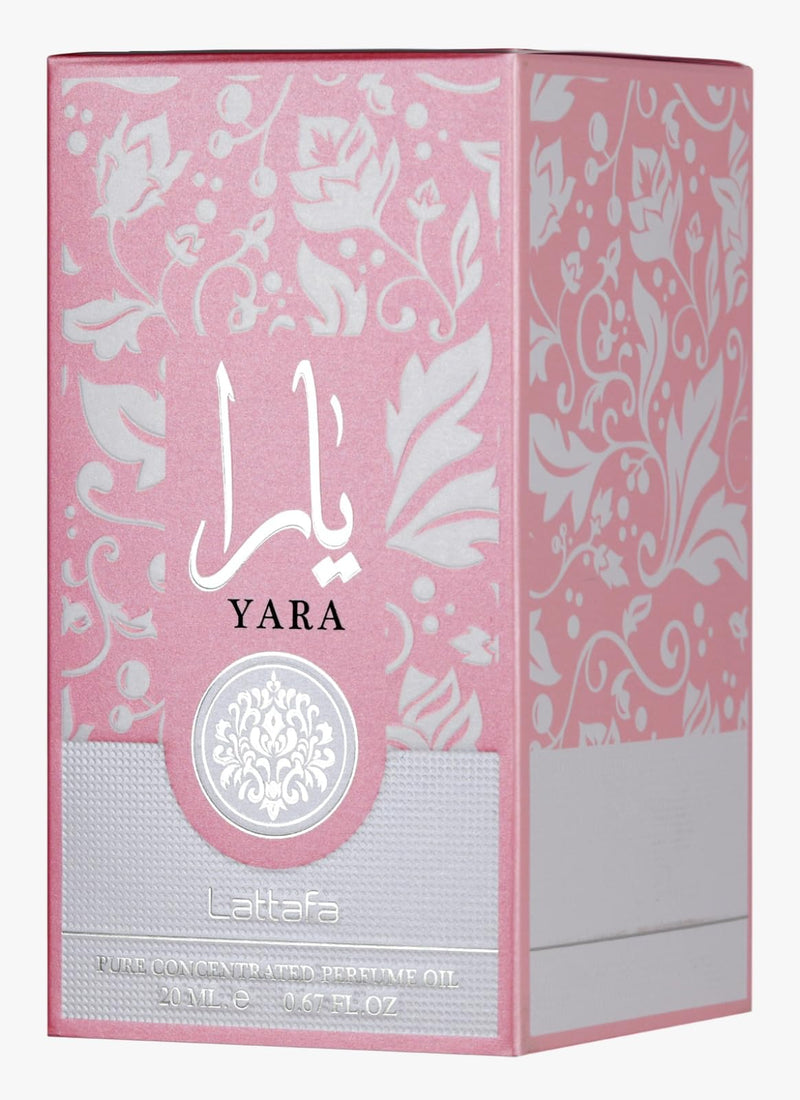 Lattafa Yara – Floral, Gourmand, Fruity, Musky – Pure Concentrated Perfume Oil Long-Lasting Fragrance for Women, 0.67 Ounce / 20 ml