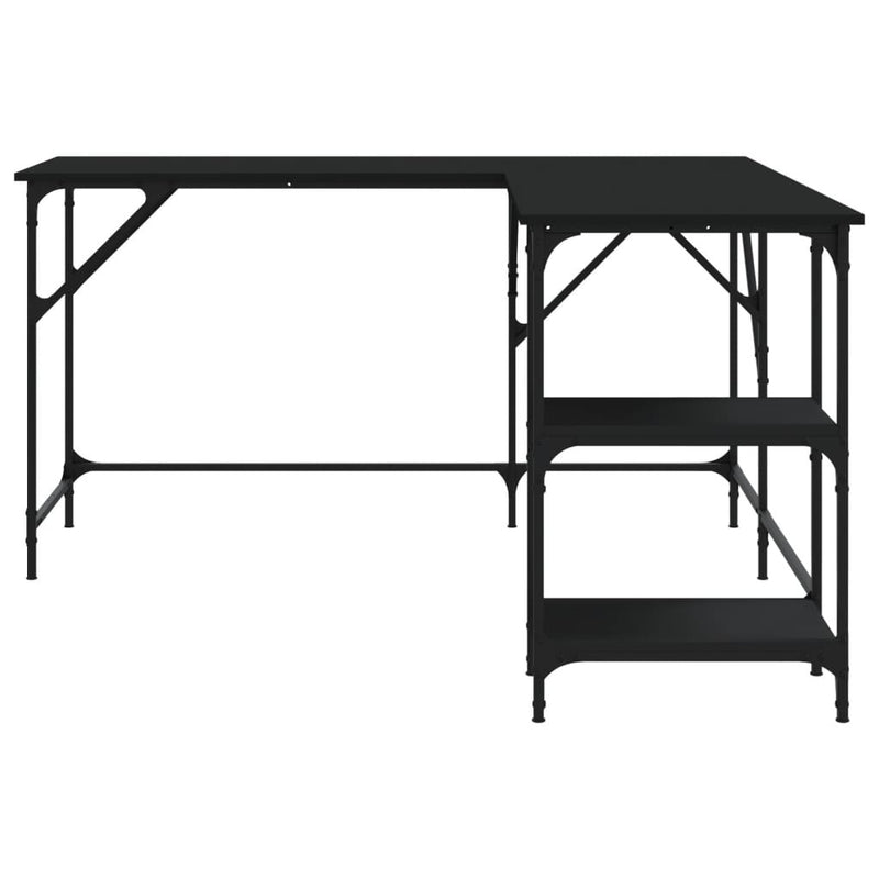 Desk Black 54.7"x54.7"x29.5" Engineered Wood