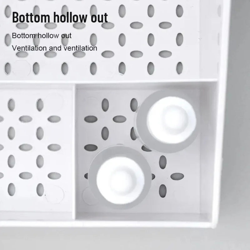 White Drawer Makeup Organizer Box, Plastic Cosmetic Storage for Vanity, Desk, Dorm, Skincare & Dressing Table