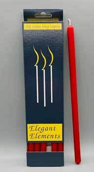 Red chime candle 6 pack 10"