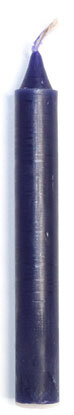 Household Candle Purple 6"