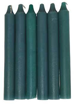Green 6" household candle (set of 6)