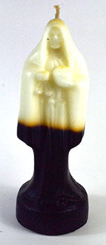 10" White/ Black Holy Death candle
