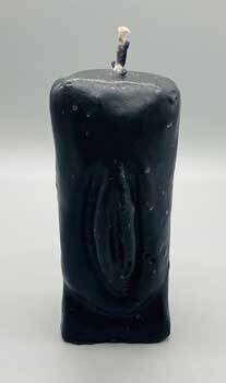 6 1/2" Black Female Gender candle