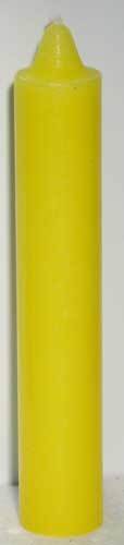 9" Yellow pillar candle