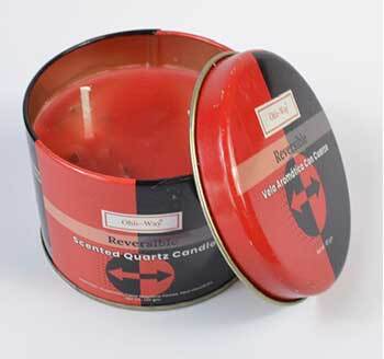 Reversible quartz tin candle