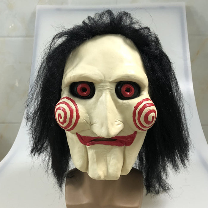 Halloween Party Costume Latex Horror Saw Mask Movie Horror The Puppet Jigsaw Full Head Mask Fancy Dress Party Accessories