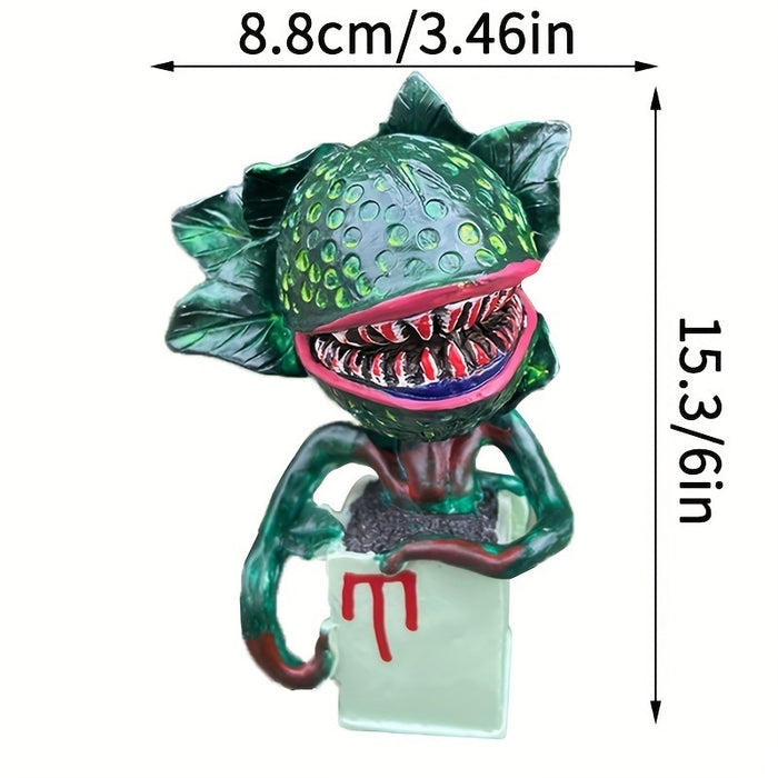 1pc Horror Piranha Flower Garden Statue Cannibal Plant Figurines Artificial Corpse Flower Resin Sculpture Halloween Scary Props For Indoor Outdoor Home Decor Patio Lawn Yard Ornaments