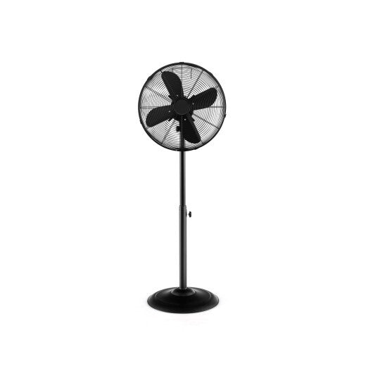 16 Inch Pedestal Standing Fan Oscillating Pedestal Fan with 3 Speeds and Adjustable Height-Black - Color: Black