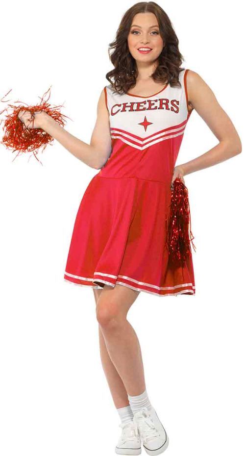 Karnival Costumes RED CHEERLEADER Adult M
