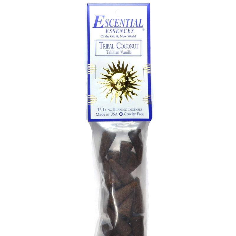 16/pk Tribal Coconut escential essences incense cones