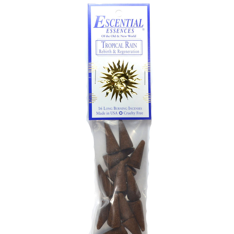 16/pk Tropical Rain escential essences incense cones