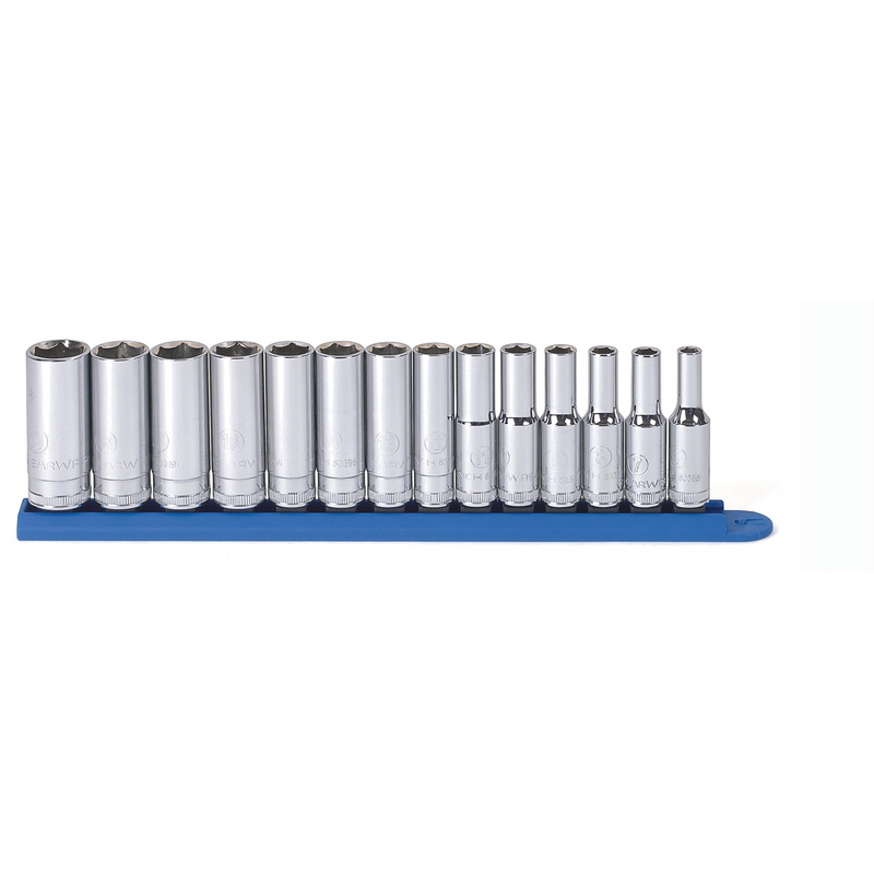 GearWrench 14 Piece 3/8 Inch Drive 6 Point Deep Metric Socket Set