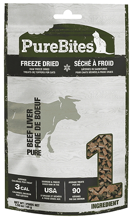 PURE BITES Freeze Dried Cat Treats Beef Liver 1.55oz