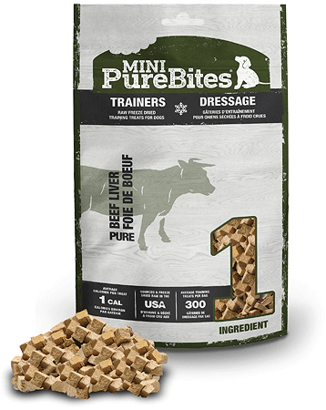 PURE BITES Trainers Mini Dog Treats Beef Liver 3oz
