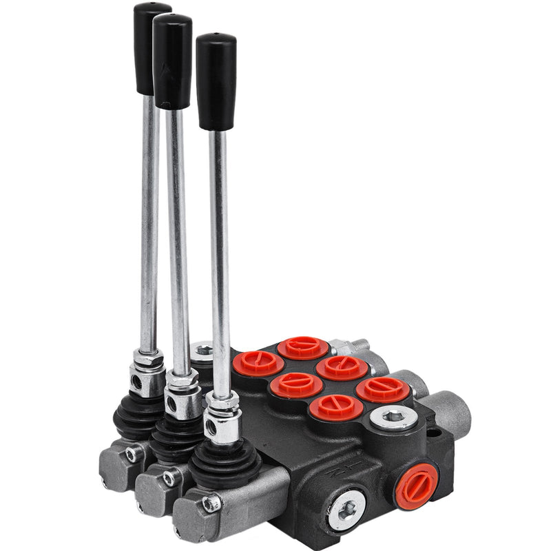 3 Spool Hydraulic Directional Control Valve Double Acting 11 GPM