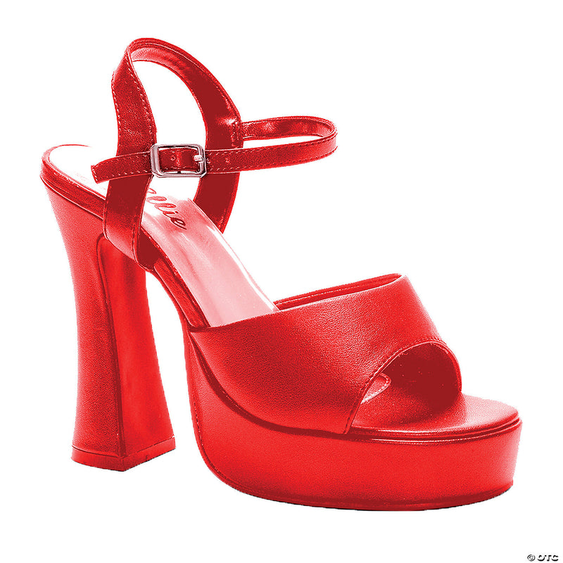 Platform open -toe shoes-red size 14