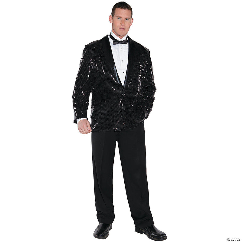 SEQUIN JACKET BLACK ADULT XXL