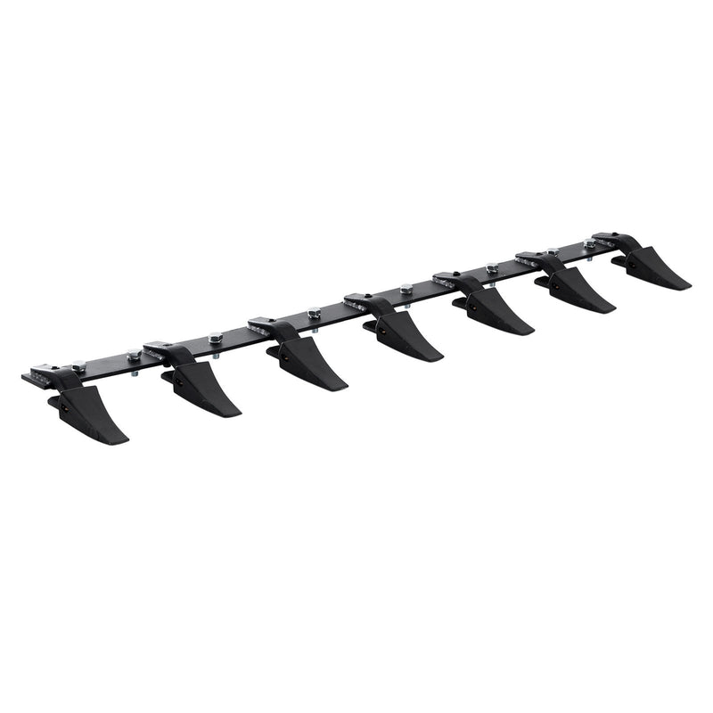 Bucket Tooth Bar, 60'', Heavy Duty Tractor Bucket 7 Teeth Bar for Loader Tractor Skidsteer, 4560 lbs Load-Bearing Capacity Bolt On Design, for Efficient Soil Excavation and Bucket Protection