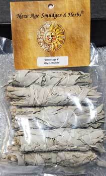 White Sage smudge stick 3 -4" (set of 12)