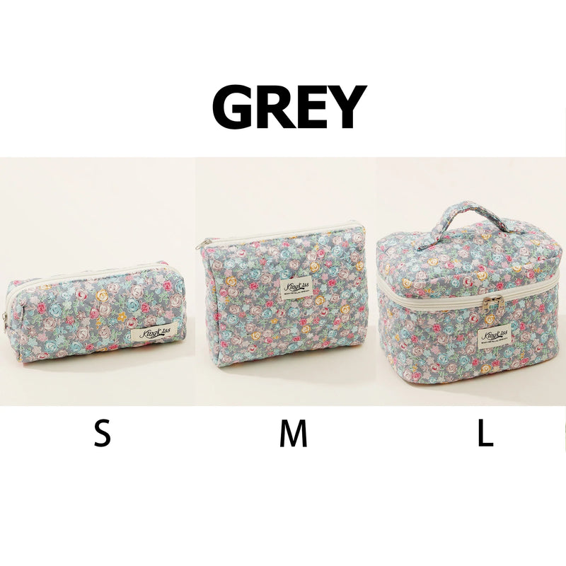 1pcs Cute Quilted Cotton Makeup Bag Women Zipper Cosmetic Organizer Cloth Handbag Box Shape Portable Toiletry Case for Girls