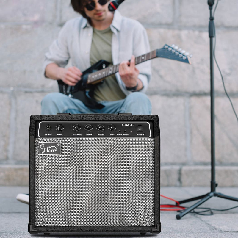 Glarry 40W GBA-40 Electric Bass Amplifier Black