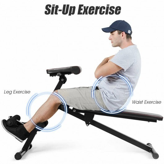 Multi-Functional Adjustable Full Body Exercise Weight Bench - Color: Black