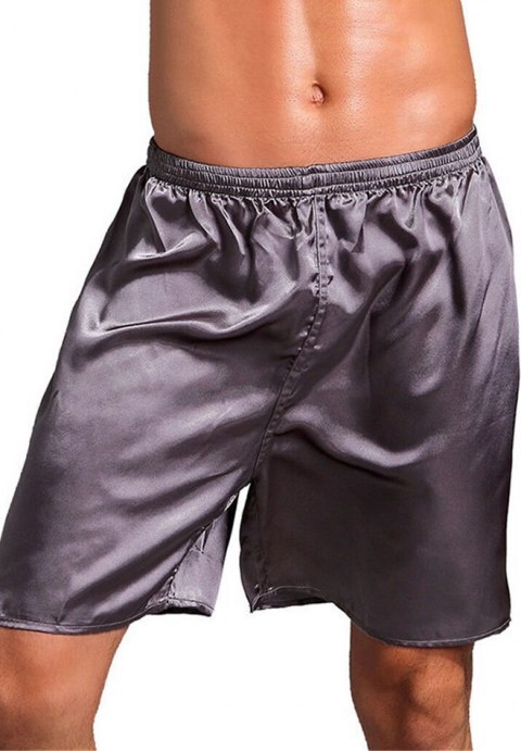 Plus Size Mens Silk Satin Boxers Shorts Underwear Sleep Pajama Lounge Shorts