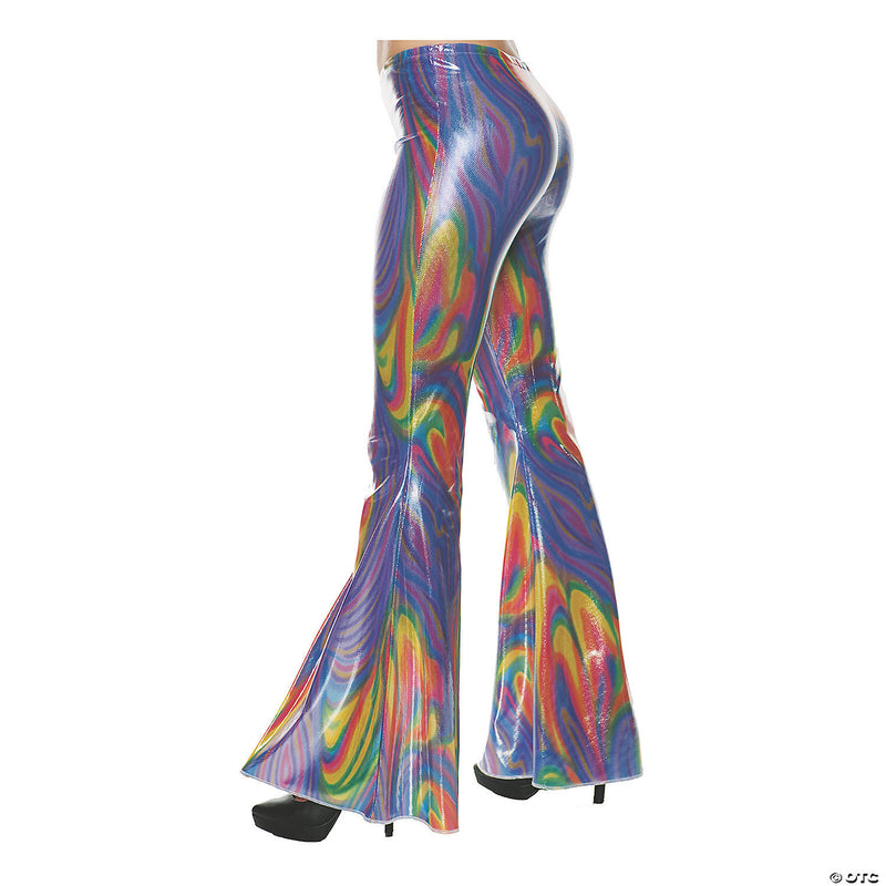 Wmn 70s swrl bell bottom pants xlg