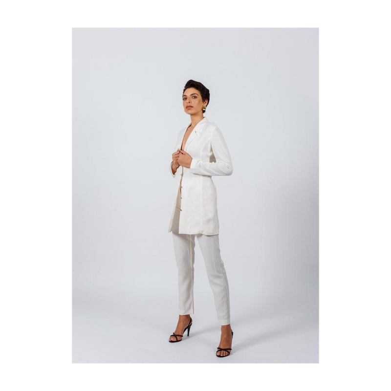 White Tailoring Slim Pants