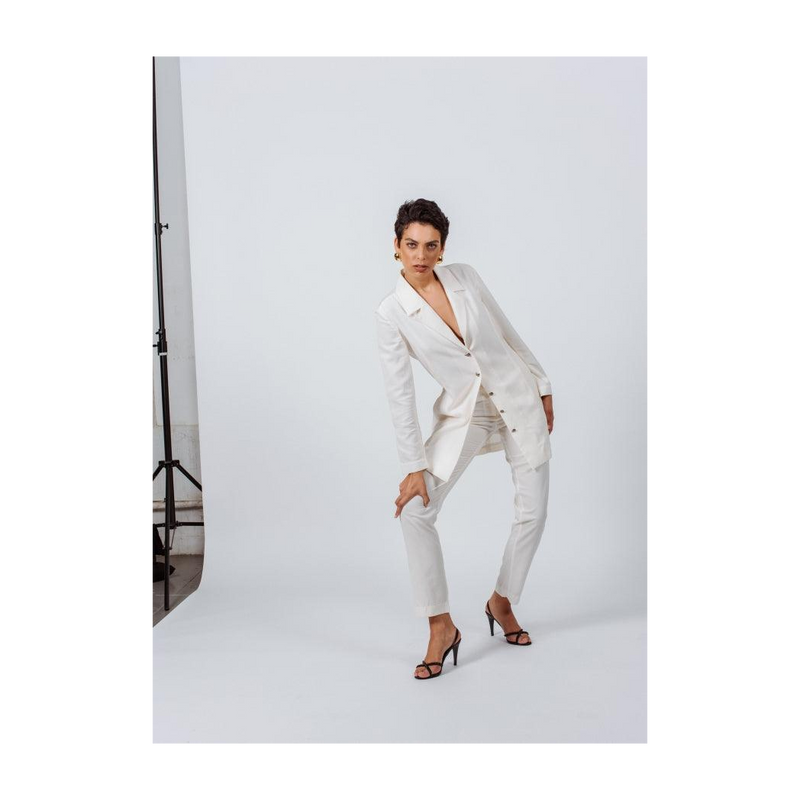 White Tailoring Slim Pants