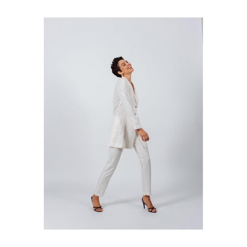 White Tailoring Slim Pants