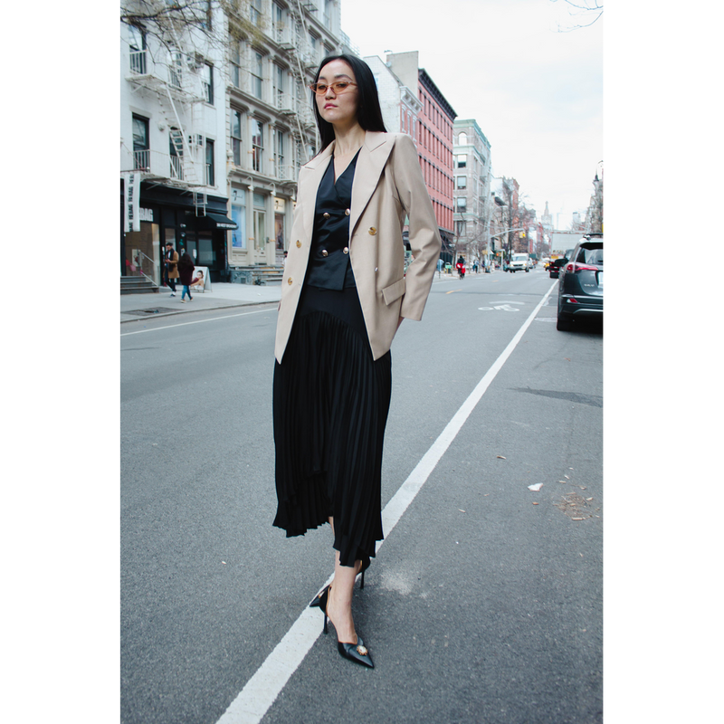 Maryanne Black Pleated Skirt