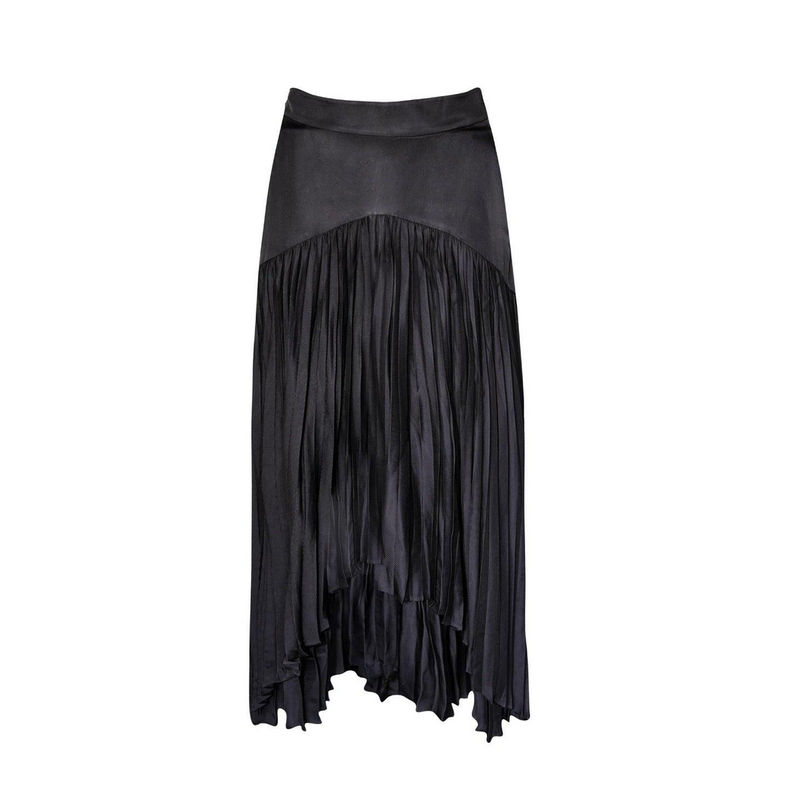 Maryanne Black Pleated Skirt
