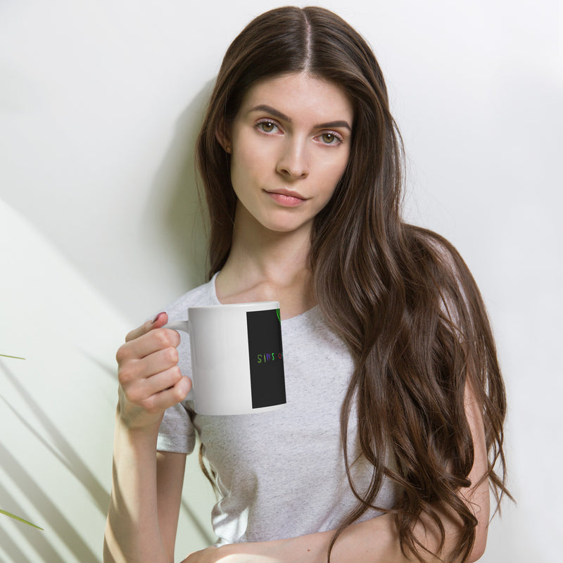 White glossy mug Sins of the flesh